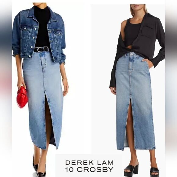 Derek Lam Dresses & Skirts - Derek Lam 10 Crosby Sutton High Waisted Denim Maxi Skirt